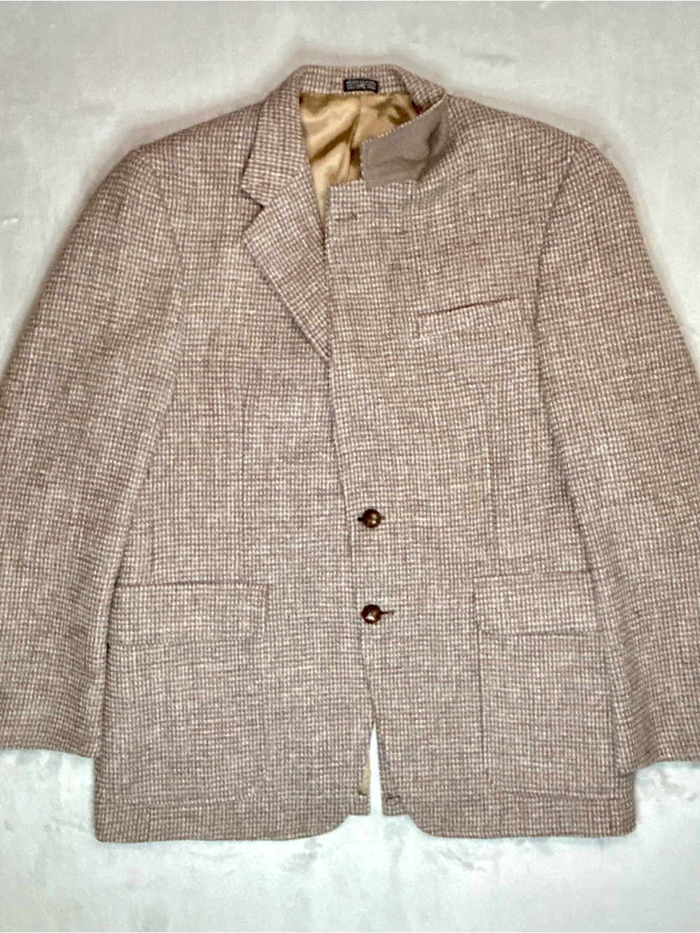 🍂 Christian Brooks Harris Tweed Sport Coat 🍂 40R Brown 100% Scottish Wool